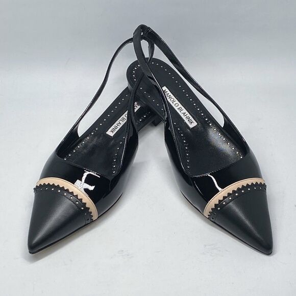 Manolo Blahnik Leather Slingback Flats size 36 - Picture 1 of 11